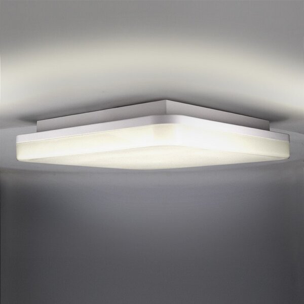 SOLIGHT LED vonkajšie prisadené svietidlo 15W/230V/1150Lm/4000K/120°/IP54, 22cm x 22cm, biele