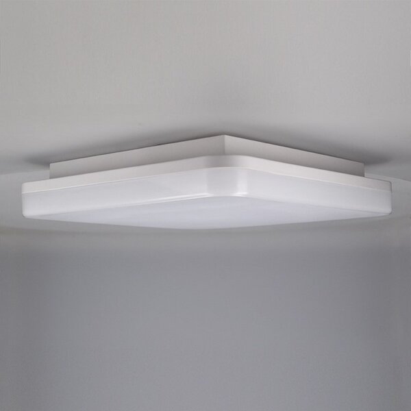SOLIGHT LED vonkajšie prisadené svietidlo 15W/230V/1150Lm/4000K/120°/IP54, 22cm x 22cm, biele