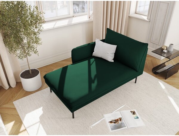 Tmavozelená zamatová leňoška (ľavý roh) Vienna – Cosmopolitan Design
