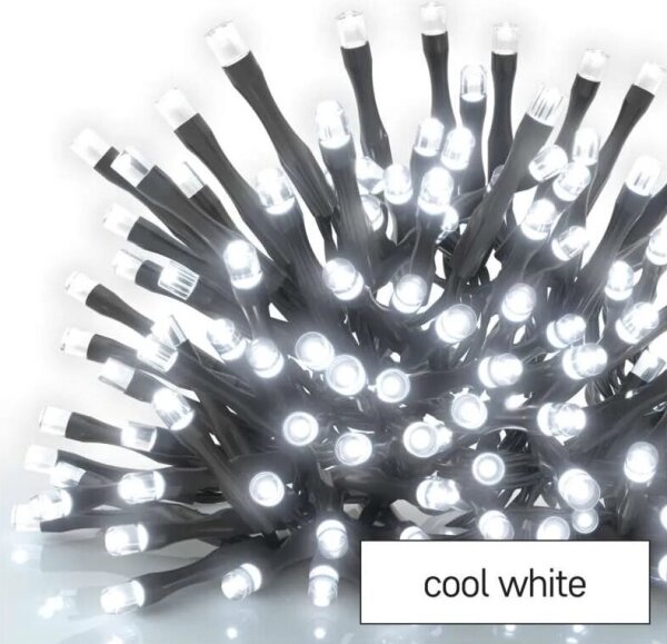 LED Vonkajšia vianočná reťaz 50xLED/5m IP44 studená biela