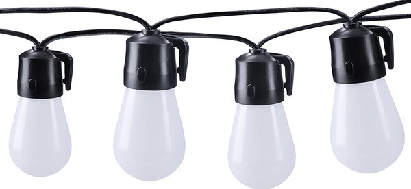 SOLIGHT LED smart párty reťaz 10W, RGB, bluetooth, 15 žiaroviek, 14m+6m, IP44
