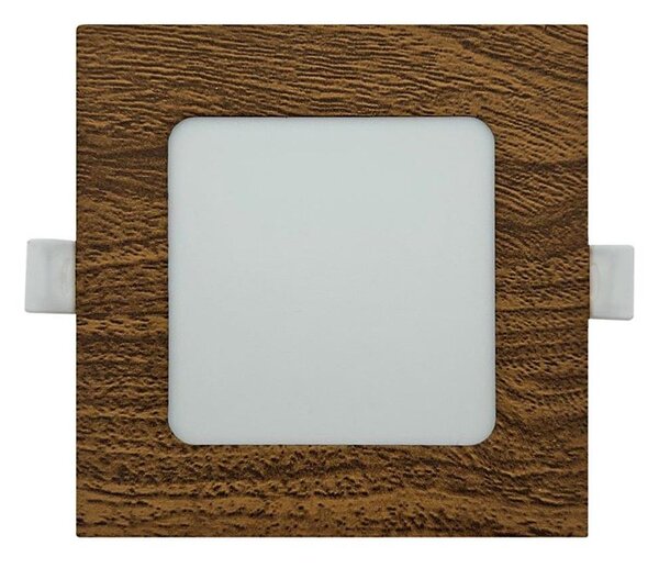 LED Podhľadové svietidlo SQUARE LED/6W/230V 4200K 11,8x11,8 cm hnedá