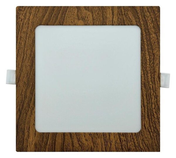LED Podhľadové svietidlo SQUARE LED/12W/230V 4200K 16,8x16,8 cm hnedá