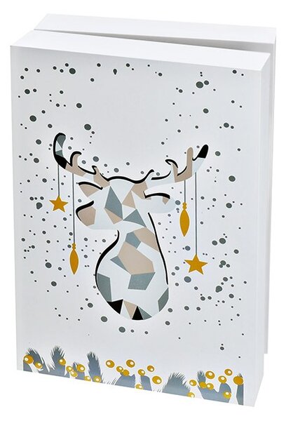 SOLIGHT LED adventný kalendár - kniha, 8x LED, 40x30cm, 2x AAA