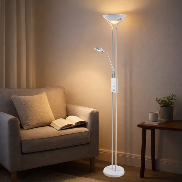 Brilagi - Stmievateľná stojacia lampa SCARLETT 1xR7s/230W/230V + 1xG9/40W biela