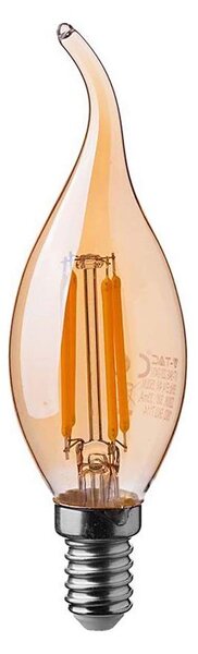 LED Žiarovka FILAMENT AMBER E14/4W/230V 2200K