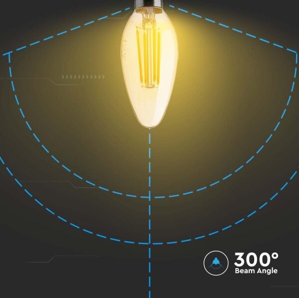 LED Žiarovka FILAMENT AMBER E14/4W/230V 2200K