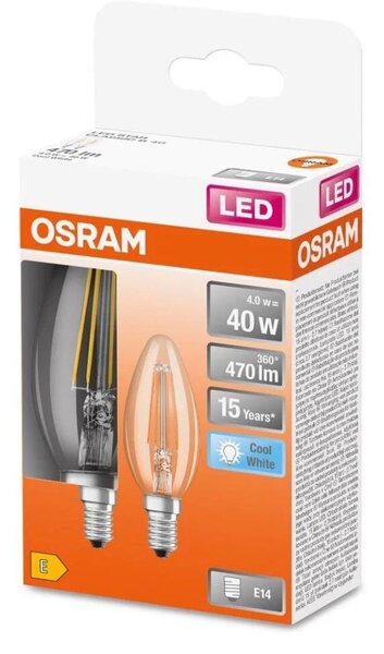 SADA 2x LED Žiarovka FILAMENT B35 E14/4W/230V 4000K - Osram
