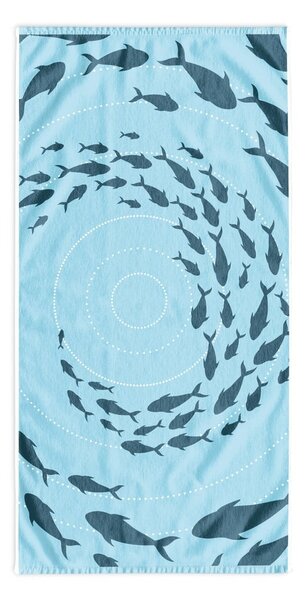Modrá plážová osuška 90x180 cm Shoal - DecoKing