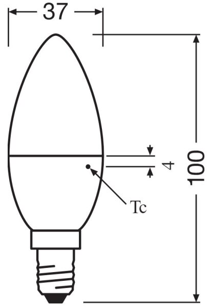 SADA 2x LED Žiarovka B38 E14/4,9W/230V 3000K - Osram