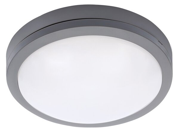 SOLIGHT LED vonkajšie osvetlenie Siena 20W, 1500lm, 4000K, IP54, 23cm, kruhové sivé