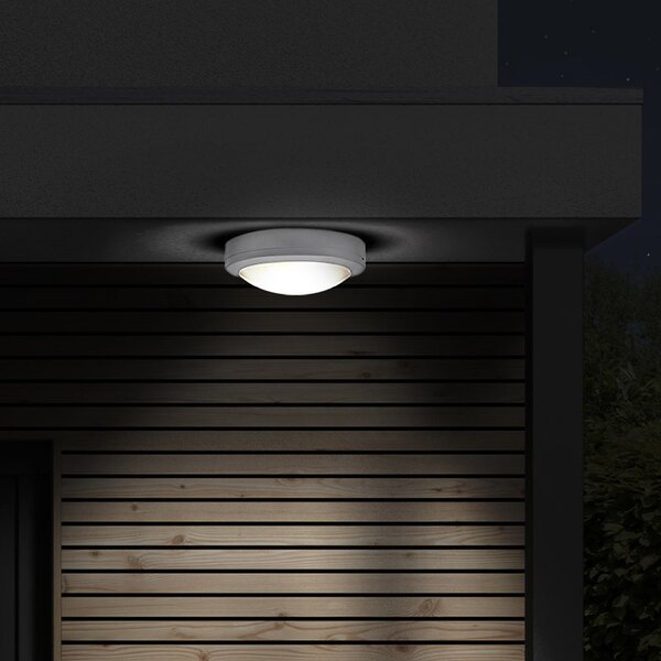 SOLIGHT LED vonkajšie osvetlenie Siena 13W, 910lm, 4000K, IP54, 17cm, kruhové biele