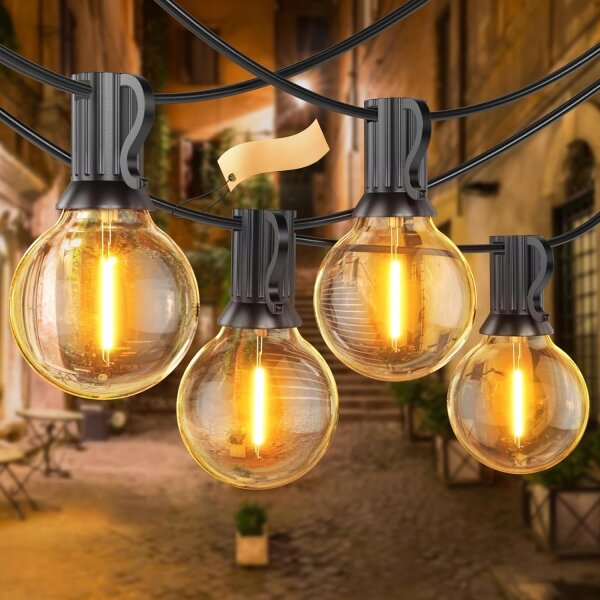 LED vonkajšia dekoratívna reťaz 20xE12/1W/230V 20 m IP65 čierna
