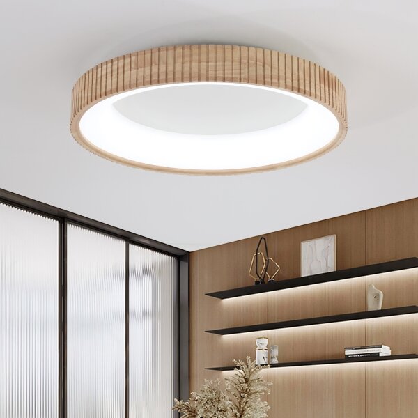 Brilagi - LED stropné svietidlo FALCON WOOD MODERN LED/40W/230V pr. 60 cm drevo