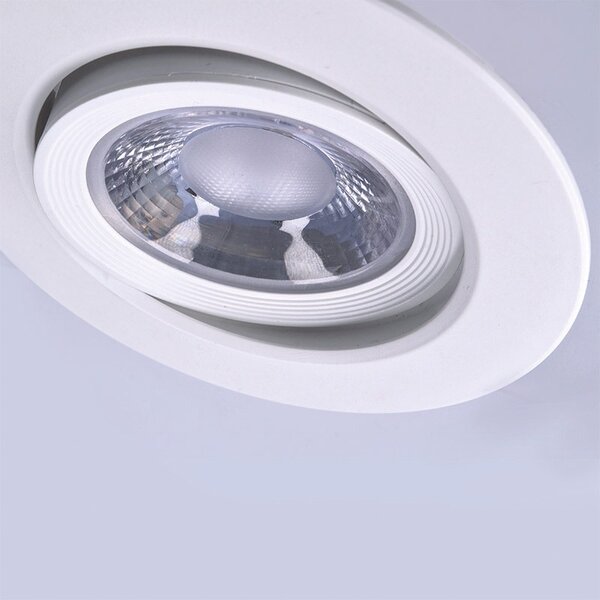 SOLIGHT LED podhľadové svetlo bodové, 5W, 400lm, 4000K, okrúhle, biele