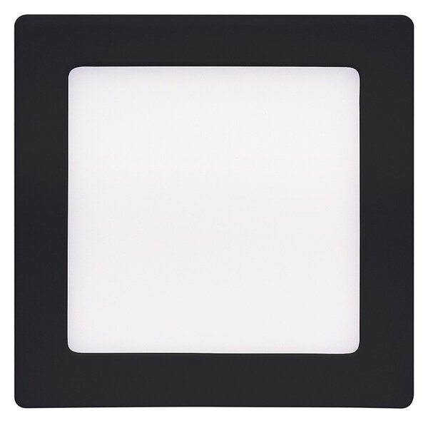 SOLIGHT LED mini panel CCT, prisadený, 12W, 900lm, 3000K, 4000K, 6000K, štvorcový čierny