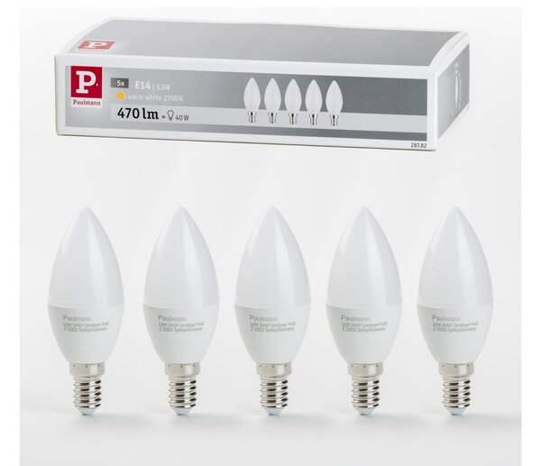 SADA 5x LED Žiarovka E14/5,5W/230V 2700K - Paulmann 28782
