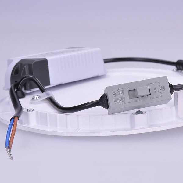 SOLIGHT LED mini panel CCT, podhľadový, 24W, 1800lm, 3000K, 4000K, 6000K, okrúhly