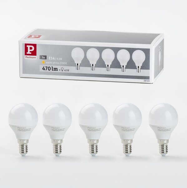 SADA 5x LED Žiarovka E14/5,5W/230V 2700K - Paulmann 28783