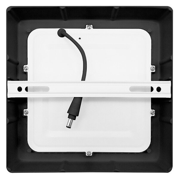 SOLIGHT LED mini panel CCT, prisadený, 12W, 900lm, 3000K, 4000K, 6000K, štvorcový čierny