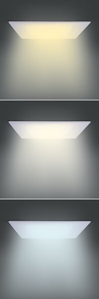 SOLIGHT LED mini panel CCT, podhľadový, 12W, 900lm, 3000K, 4000K, 6000K, štvorcový