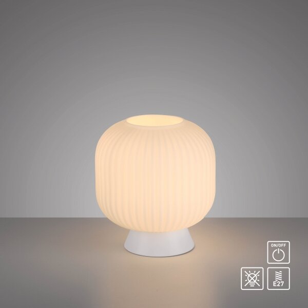 Schöner Wohnen 13573-16 - Stolná lampa NAMI 1xE27/25W/230V biela