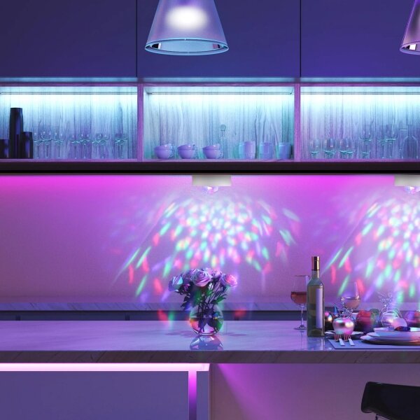 SADA 2x LED RGB Dekoračné svietidlo FESTA 3xAAA/4,5V + diaľkové ovládanie