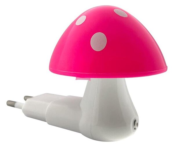 LED Detské nočné svetlo so senzorom súmraku LED/0,5W/230V muchotrávka