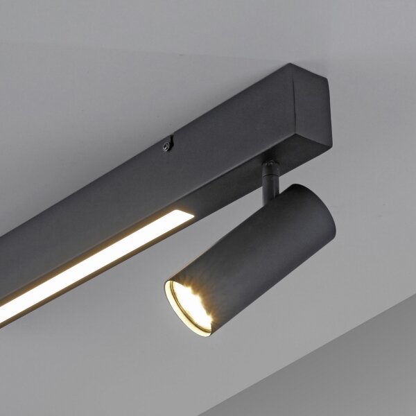 Schöner Wohnen 11794-18 - LED bodové svietidlo DANTE 3xGU10/10W+LED/14,4W čierne