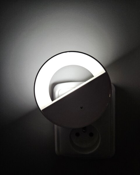 LED Nočné svetlo so senzorom súmraku LED/0,5W/230V biela