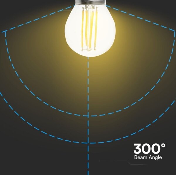 LED Žiarovka FILAMENT G45 E27/6W/230V 6500K