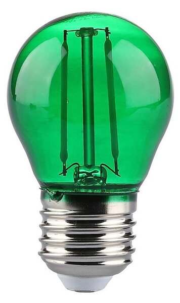 LED Žiarovka FILAMENT G45 E27/2W/230V zelená