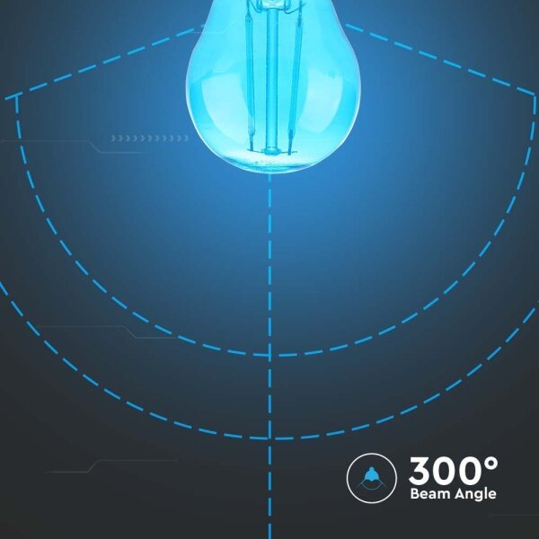 LED Žiarovka FILAMENT G45 E27/2W/230V modrá