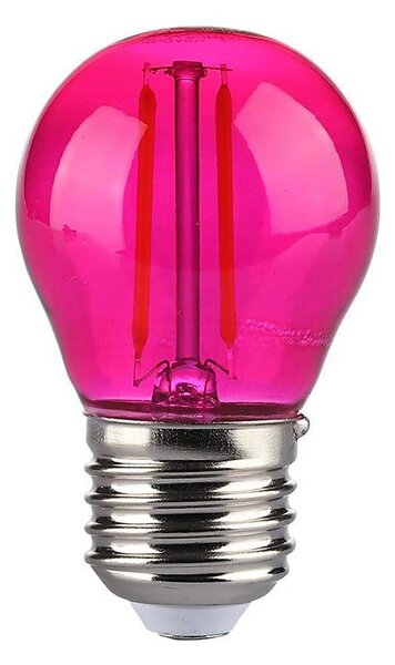 LED Žiarovka FILAMENT G45 E27/2W/230V ružová