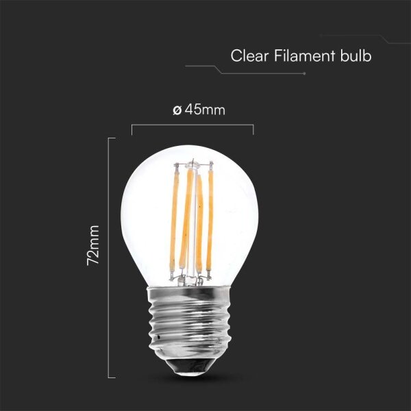 LED Žiarovka FILAMENT G45 E27/6W/230V 3000K