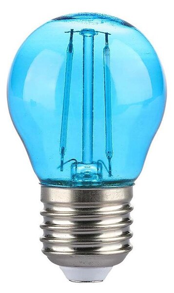 LED Žiarovka FILAMENT G45 E27/2W/230V modrá