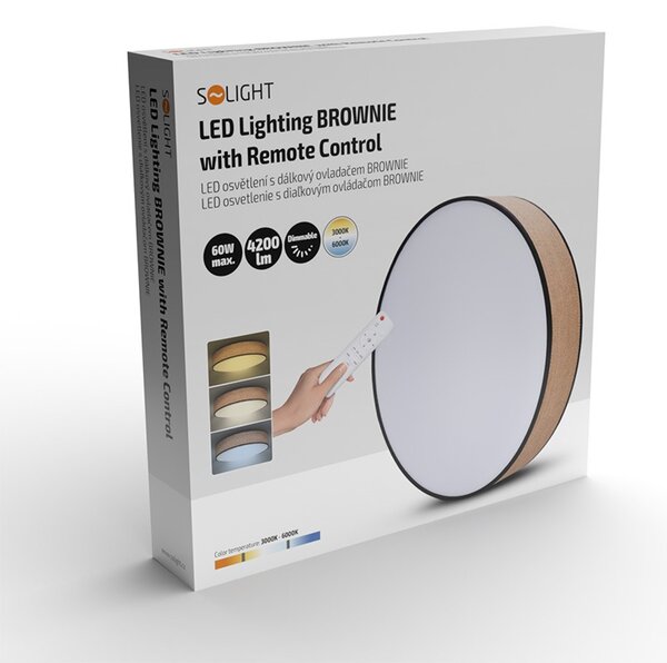 SOLIGHT LED osvetlenie Brownie CCT, 60W, 4200lm, 50cm