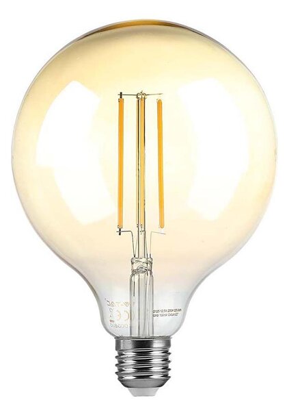 LED Stmievateľná žiarovka FILAMENT G125 E27/8W/230V 2200K
