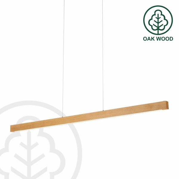 Závesný LED luster na lanku VERDE LED/18W/230V 3000K 106 cm dub