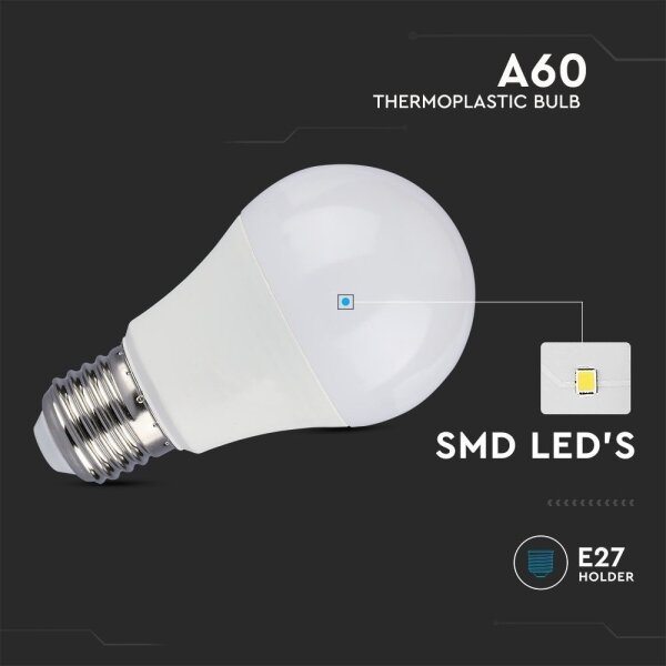 LED Žiarovka SAMSUNG CHIP A60 E27/8,5W/230V 3000K