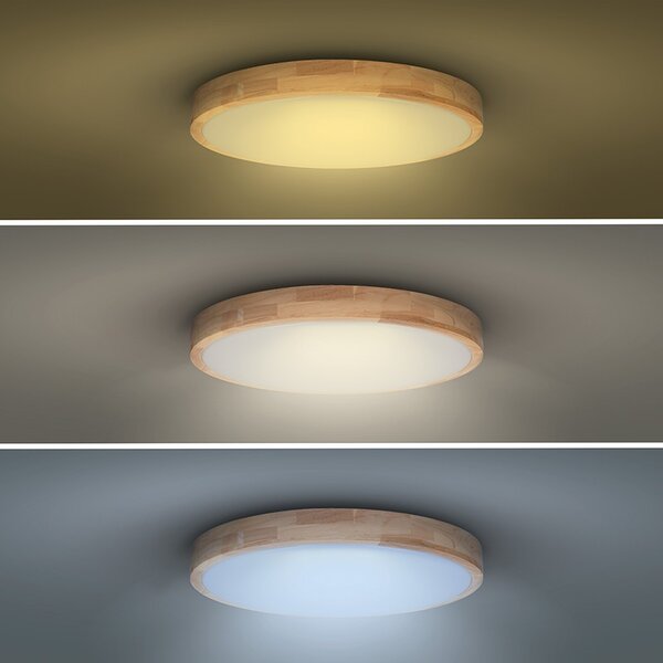 SOLIGHT LED osvetlenie Solid Oak CCT, 48W, 3360lm, 39cm