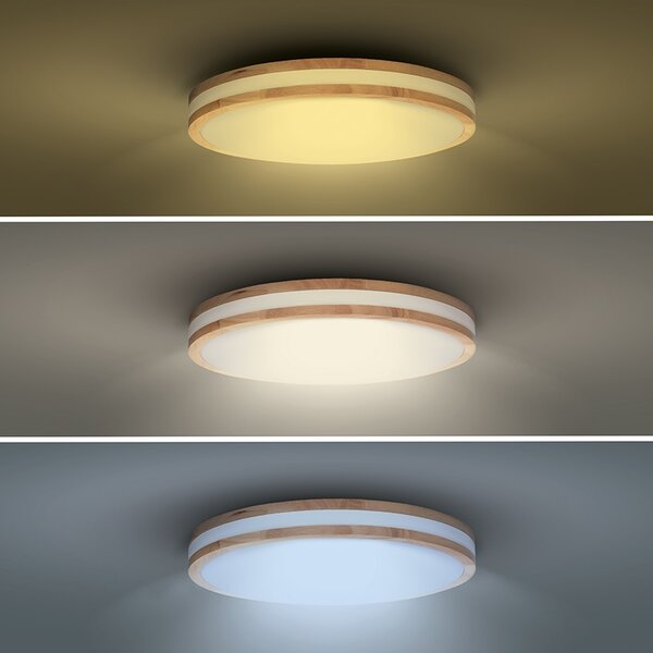 SOLIGHT LED osvetlenie Woody CCT, 48W, 3360lm, 38cm