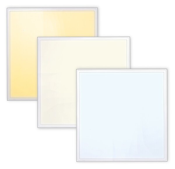 SOLIGHT LED svetelný panel Backlit CCT, 36W, 3960lm, 3000/4000/5000K, Lifud, 60x60cm, biela farba