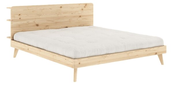 Dvojlôžková posteľ s roštom 180x200 cm v prírodnej farbe Retreat - Karup Design
