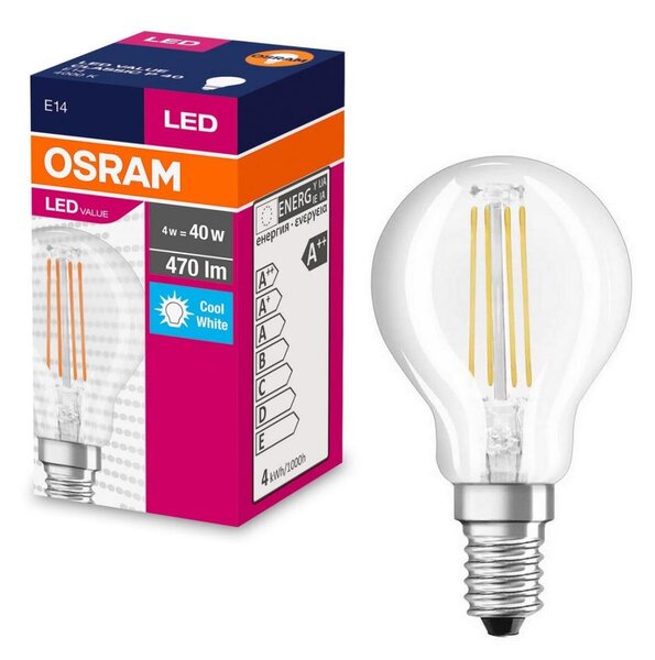 LED Žiarovka FILAMENT P40 E14/4W/230V 4000K - Osram