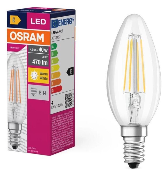 LED Žiarovka FILAMENT B40 E14/4W/230V 2700K - Osram