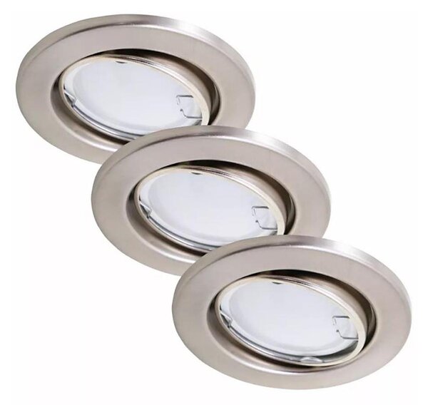 Briloner 7221-032 - SADA 3x LED Kúpeľňové svietidlo 1xGU10/3W/230V matný chróm