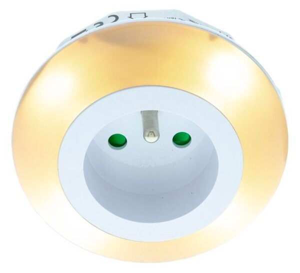 Retlux - LED Orientačné svietidlo so súmrakovým senzorom a zásuvkou LED/0,6W/230V
