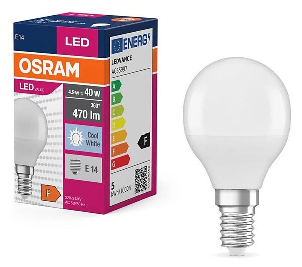 LED Žiarovka P40 E14/4,9W/230V 4000K - Osram