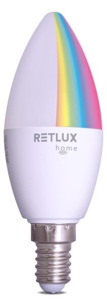 Retlux - LED RGBW Stmievateľná žiarovka C37 E14/4,5W/230V 2700-6500K Wi-Fi Tuya